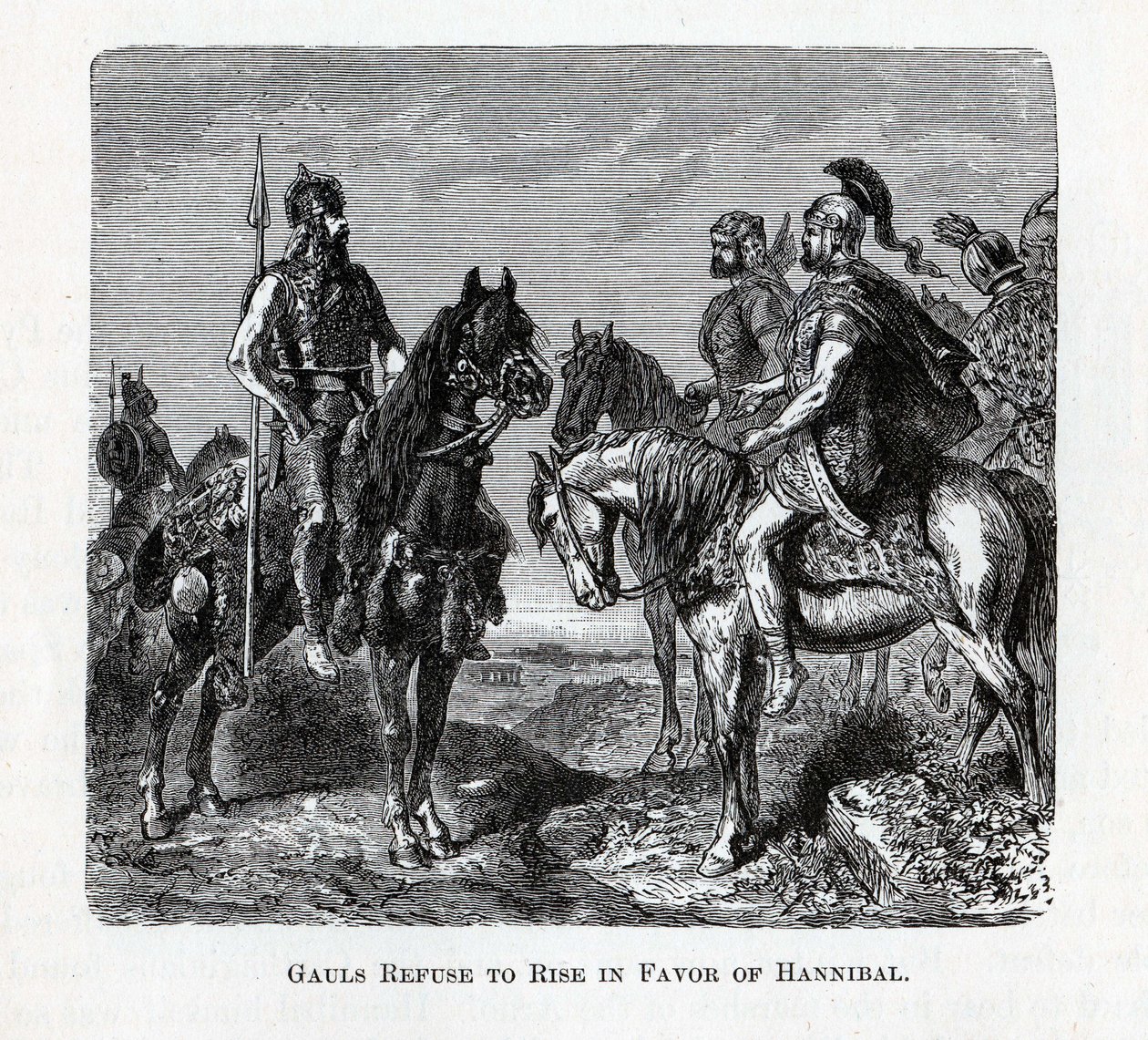 Gallerne nekter å reise seg til fordel for Hannibal, 1882 av Unbekannt