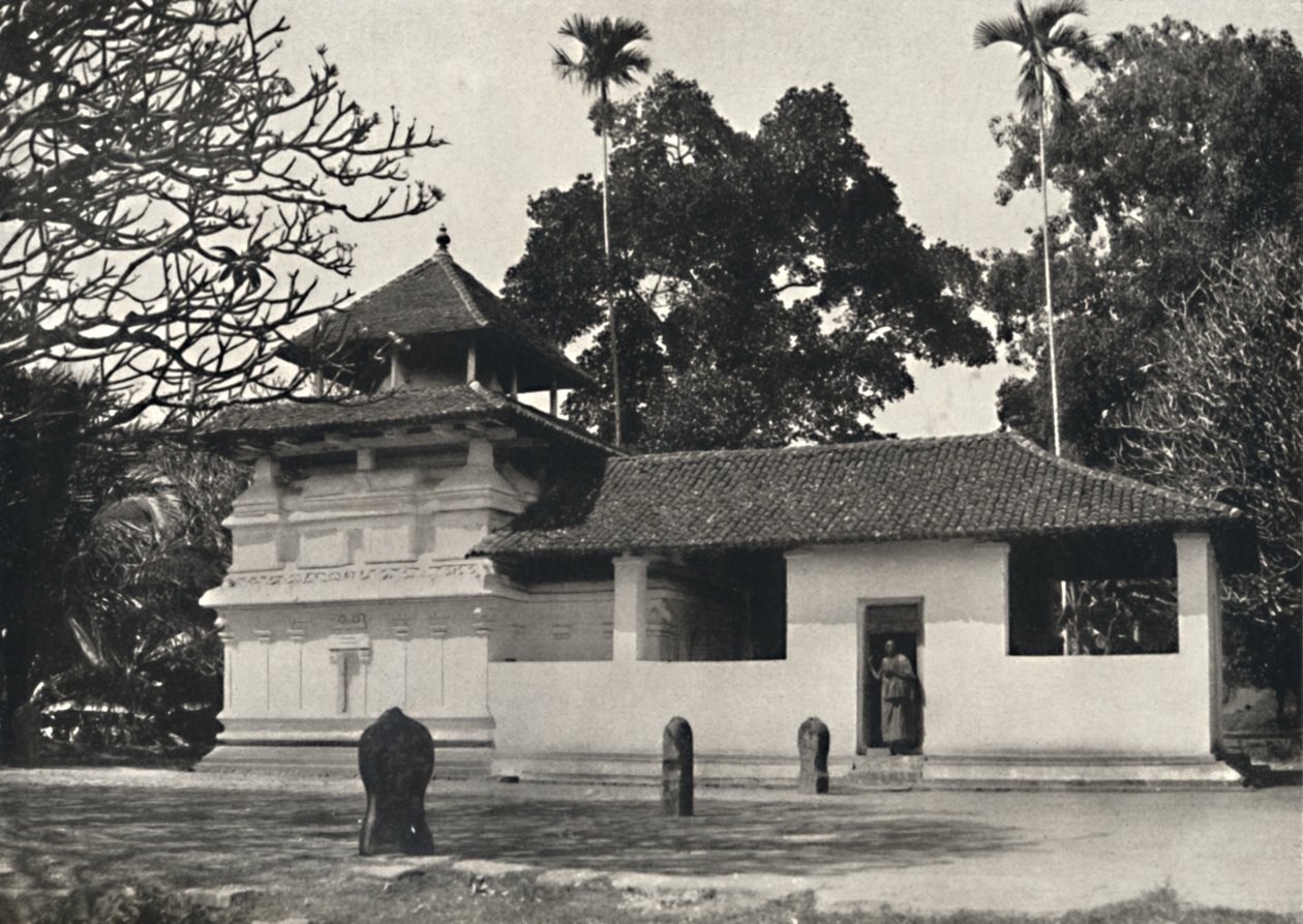 Gedige Vihara, Kandy Eksempel på et buddhistisk tempel i stil med en hinduistisk helligdom, Dewale, av Unbekannt