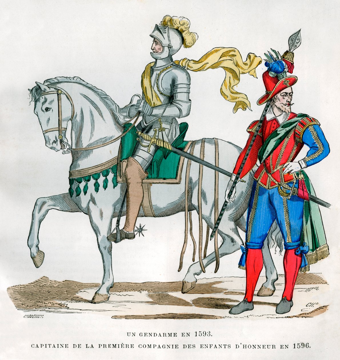 Gendarme, 1583, og kaptein for 1st Company of the Enfants dHonneur, 1596 1882-1884 av Unbekannt
