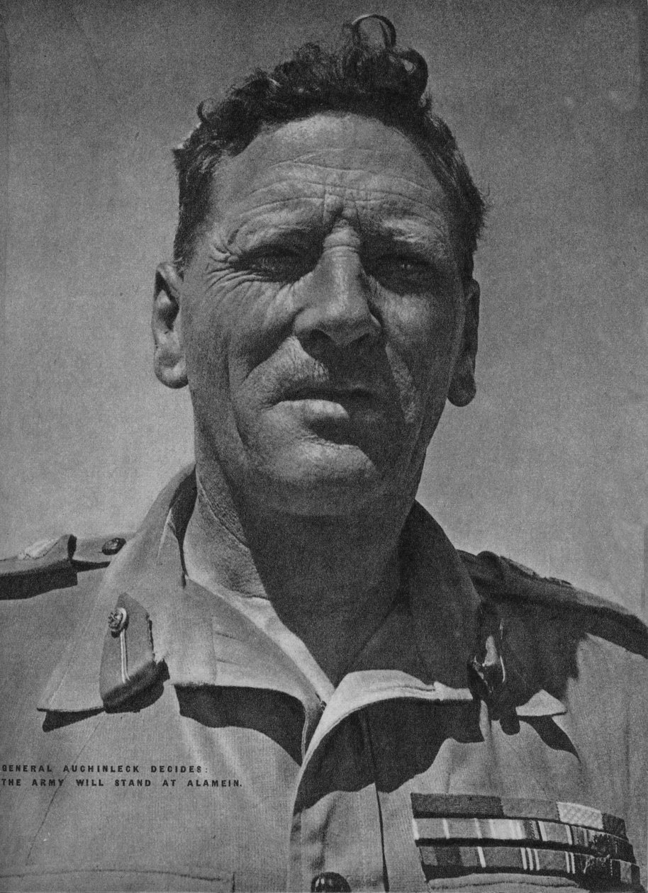 General Auchinleck bestemte at hæren vil stå ved Alamein, 1942 1944 av Unbekannt