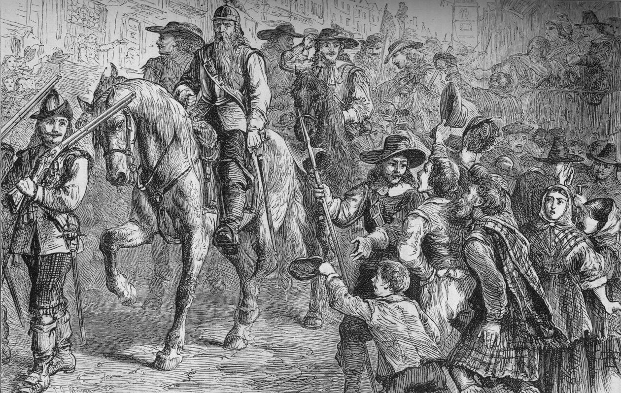 General Dalzell kommer inn i Edinburgh, juli 1666, c1880 av Unbekannt