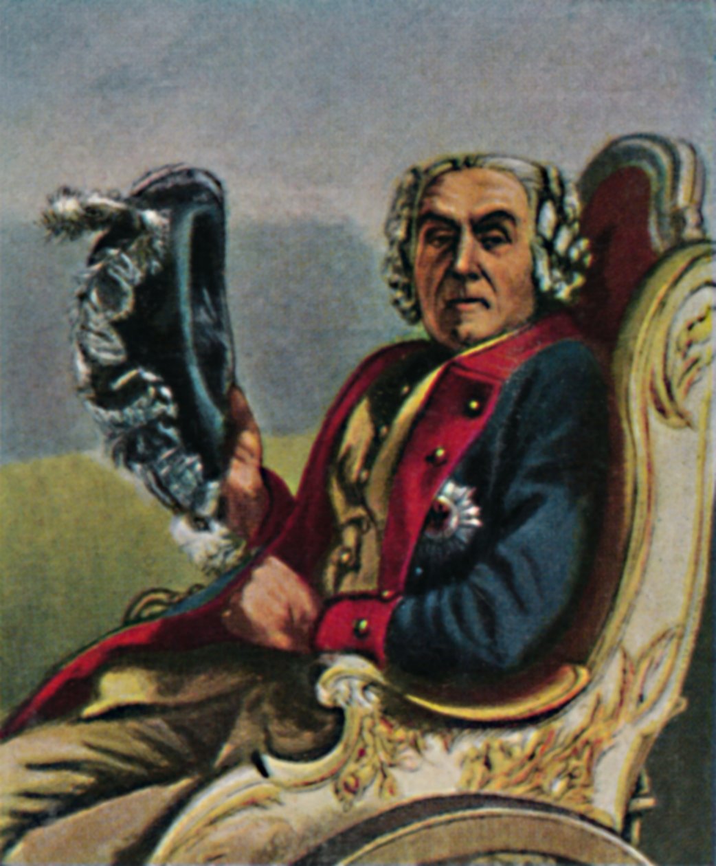 General Fouque 1698-1774. - Maleri av Menzel, 1934. av Unbekannt