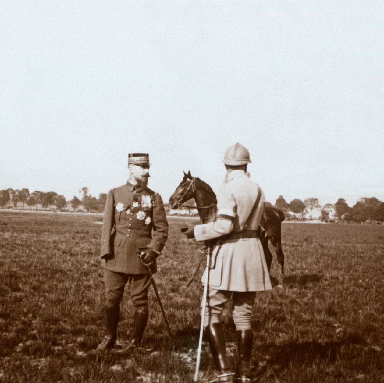 General Henri Gouraud, Chalons, Marne, Nord-Frankrike, c1914-c1918. av Unbekannt