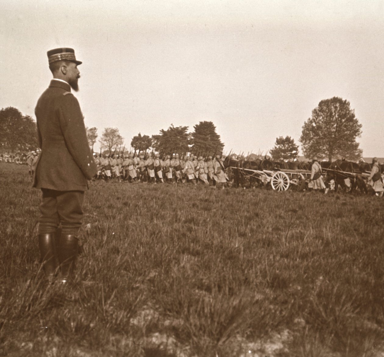 General Henri Gouraud, Champagne, Nord-Frankrike, c1914-c1918. av Unbekannt