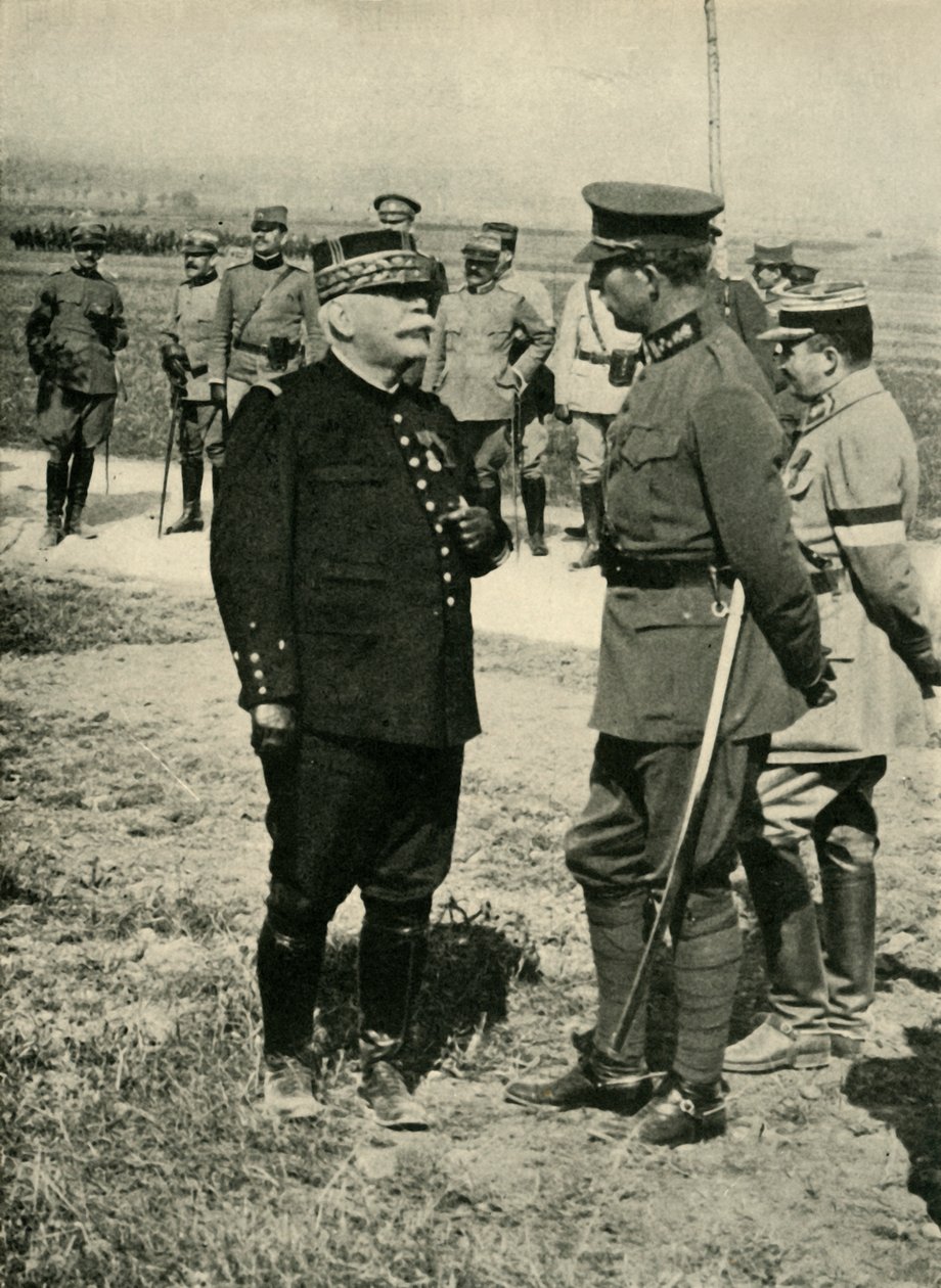General Joseph Joffre og kong Albert I, første verdenskrig, c1915, c1920. av Unbekannt