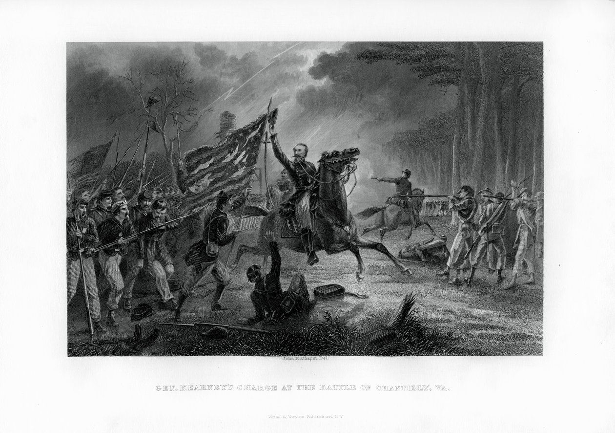 General Kearnys Charge, Slaget ved Chantilly, Virginia, 1. september 1862, 1862-1867 av Unbekannt