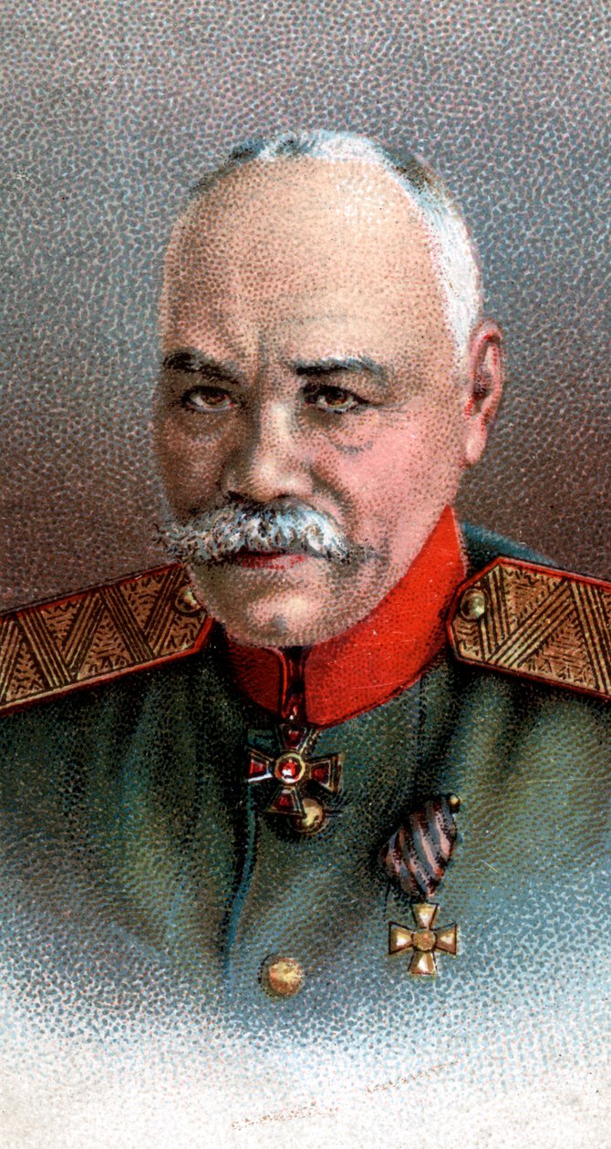 General Mikhail Vasilevich Alexeiev 1857-1918, russisk soldat, 1917 av Unbekannt
