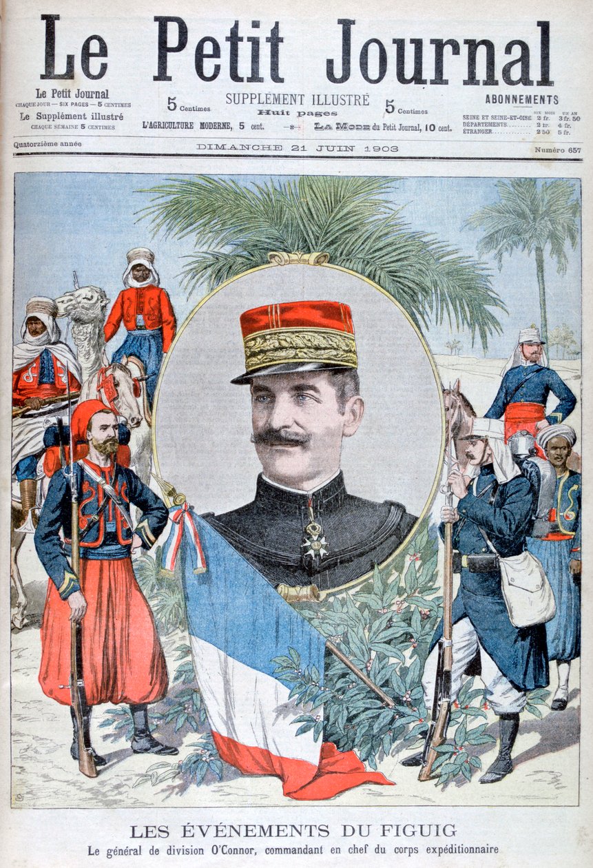 General OConnor, sjef for ekspedisjonsstyrken til Figuig, Marokko, 1903. av Unbekannt