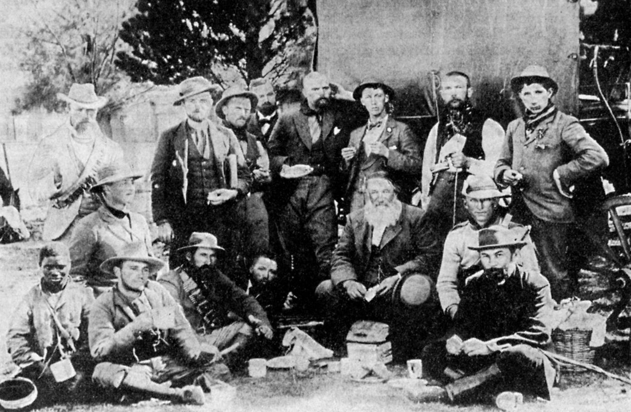 General Piet Joubert 1831-1900 og stab, slutten av 1800-tallet 1935 av Unbekannt