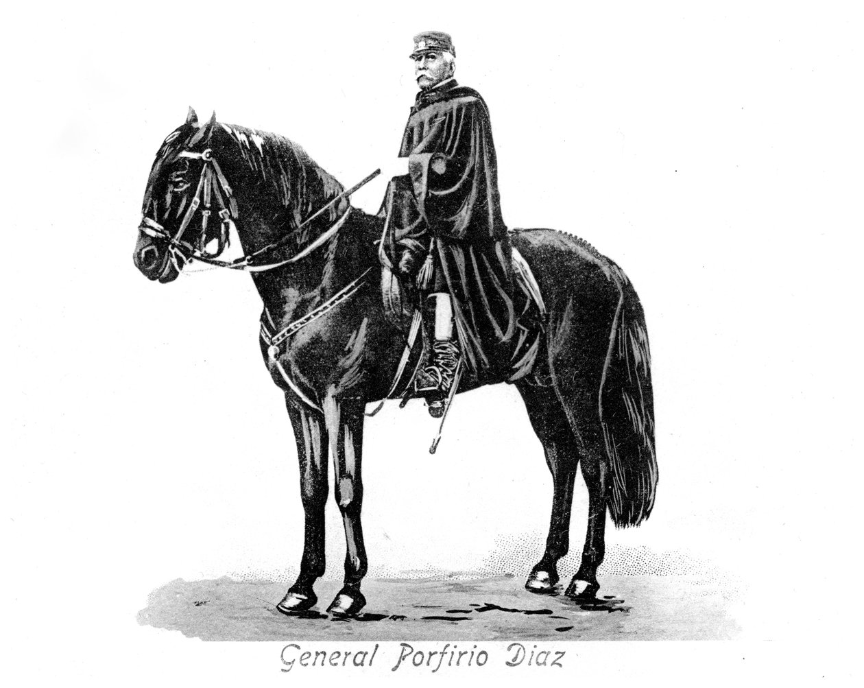 General Porfirio Diaz 1830-1915, president i Mexico, ca 1900-tallet av Unbekannt