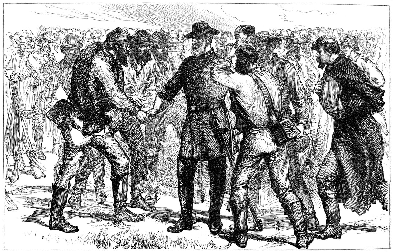 General Robert E Lees farvel til soldatene sine, 1865 c1880 av Unbekannt