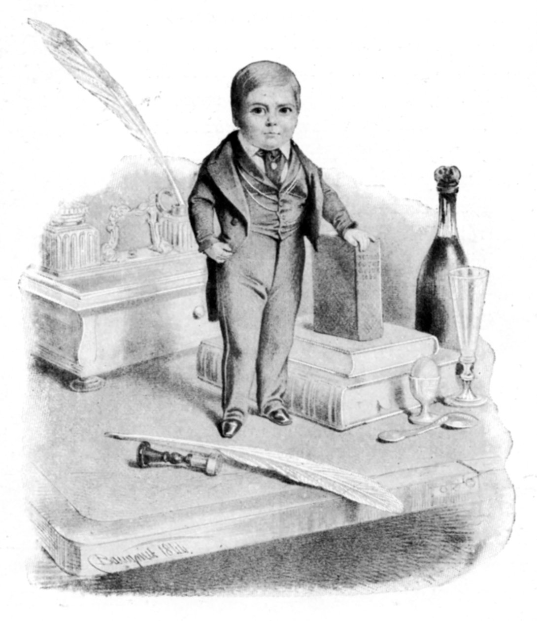 General Tom Thumb, ca 1840-tallet av Unbekannt