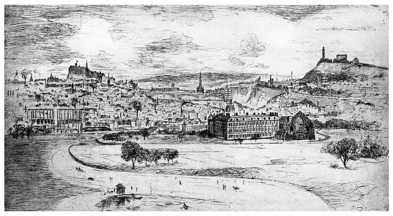 General View of Edinburgh, fra Arthurs Seat, 1900 av Unbekannt