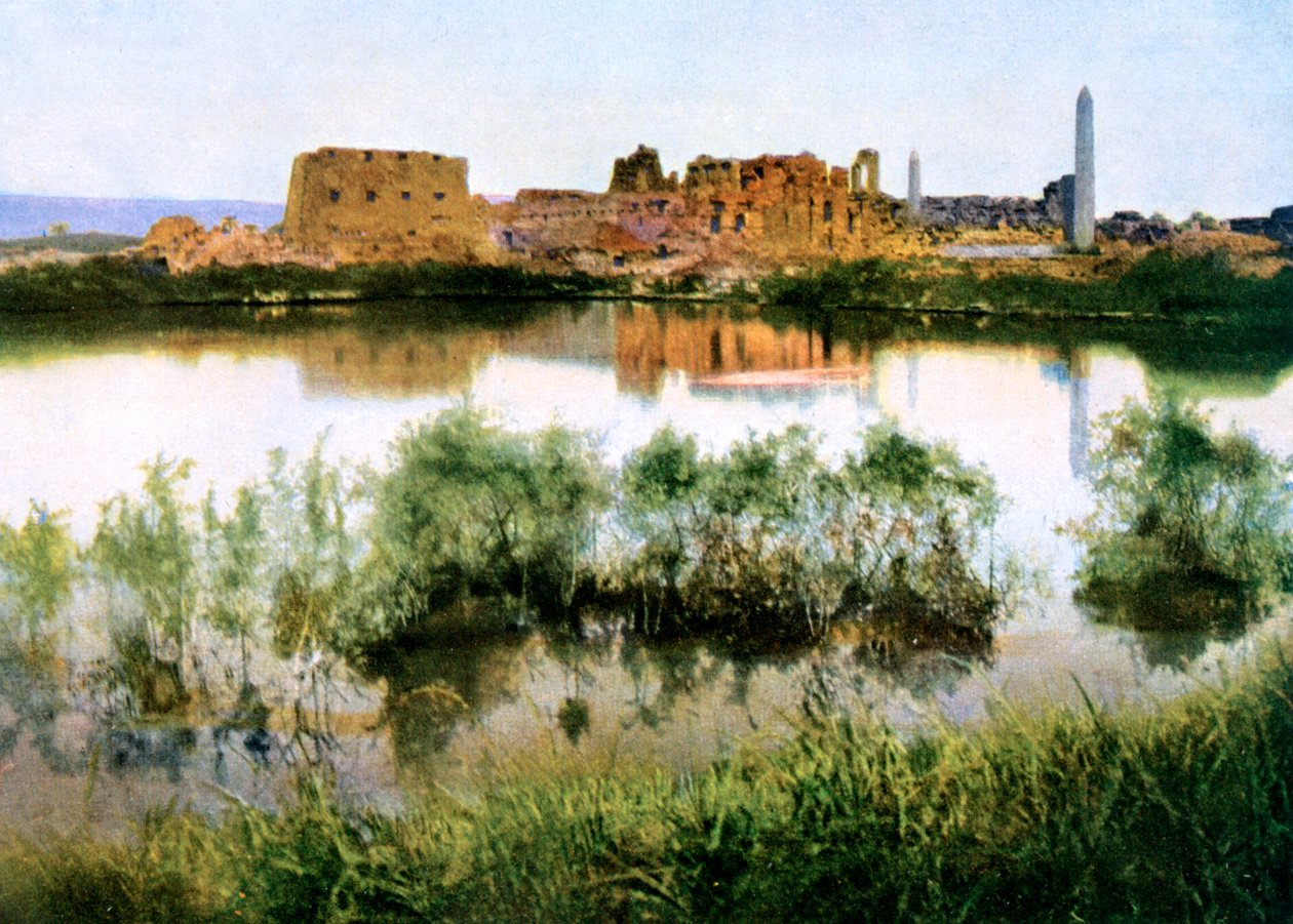 Generell utsikt over Amen Ra-tempelet, Egypt, 1900-tallet av Unbekannt