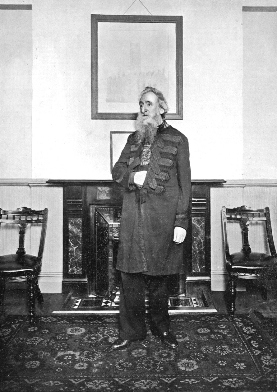 General William Booth, evangelisk sosialarbeider og grunnlegger av Frelsesarmeen, 1903 av Unbekannt