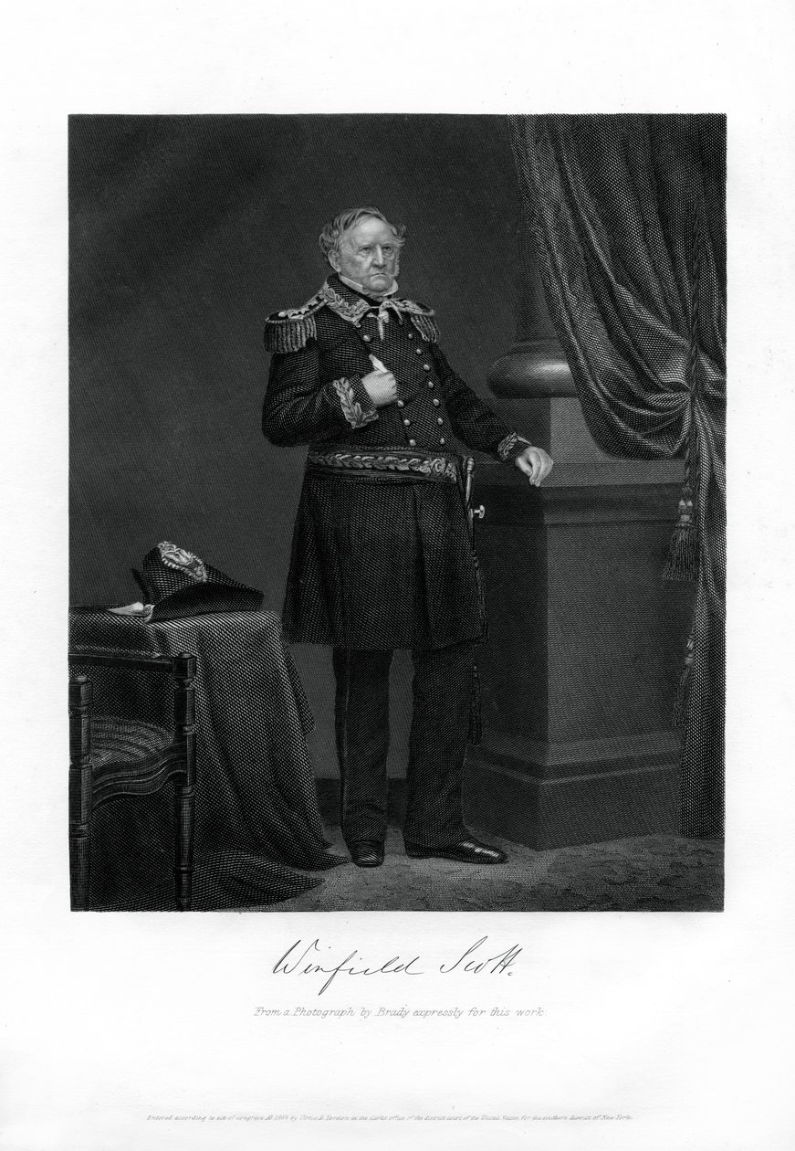 General Winfield Scott , USAs hærgeneral, diplomat og presidentkandidat, 1862-1867 av Unbekannt