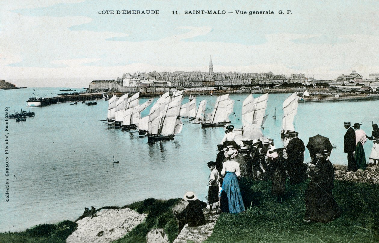 Generell utsikt over Saint Malo, Bretagne, Frankrike, 1900-tallet av Unbekannt