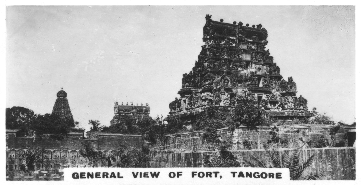 Generell utsikt over fortet, Tangore, Tamil Nadu, India, c1925 av Unbekannt