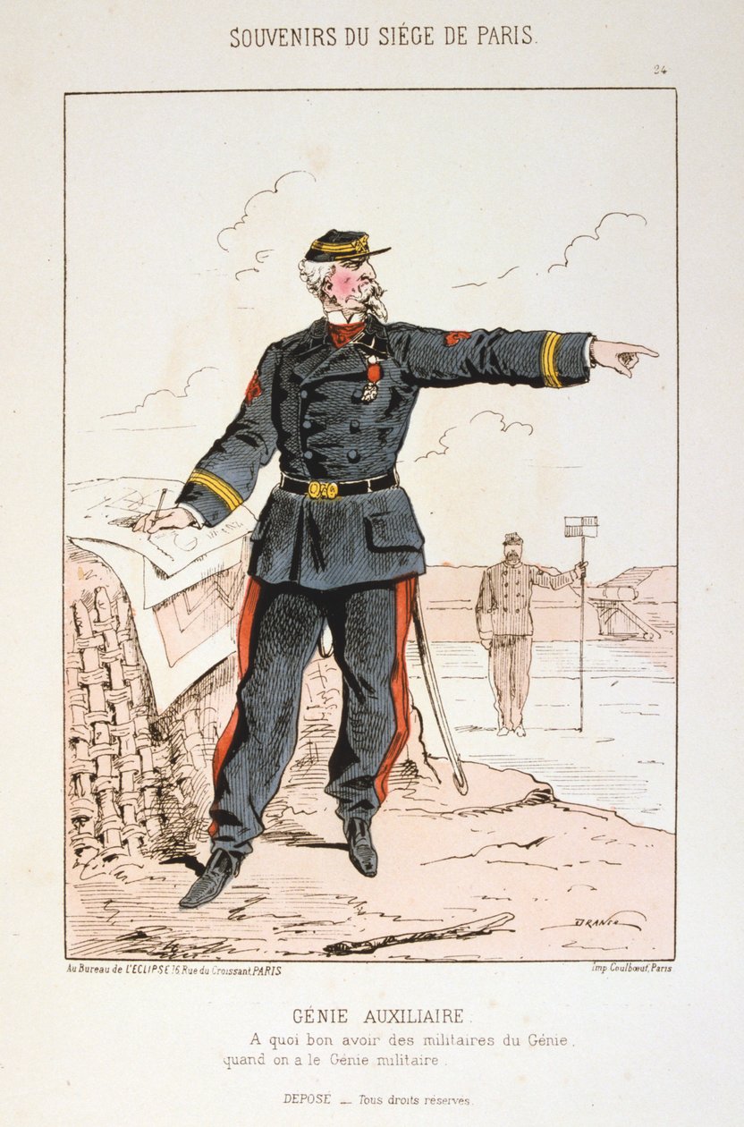 Genie Auxiliaire, beleiring av Paris, fransk-prøyssisk krig, 1870-1871. av Unbekannt