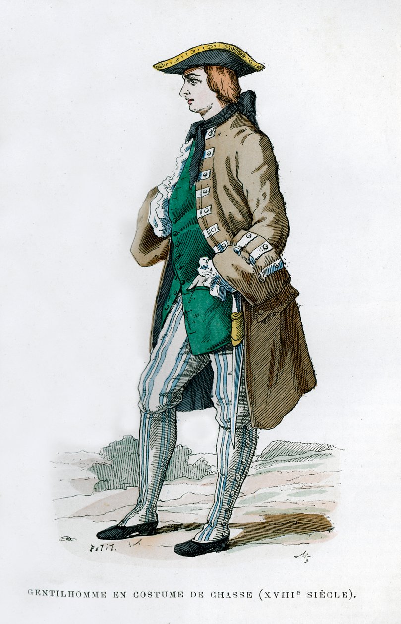 Herre i jaktdrakt, 1700-tallet 1882-1884 av Unbekannt