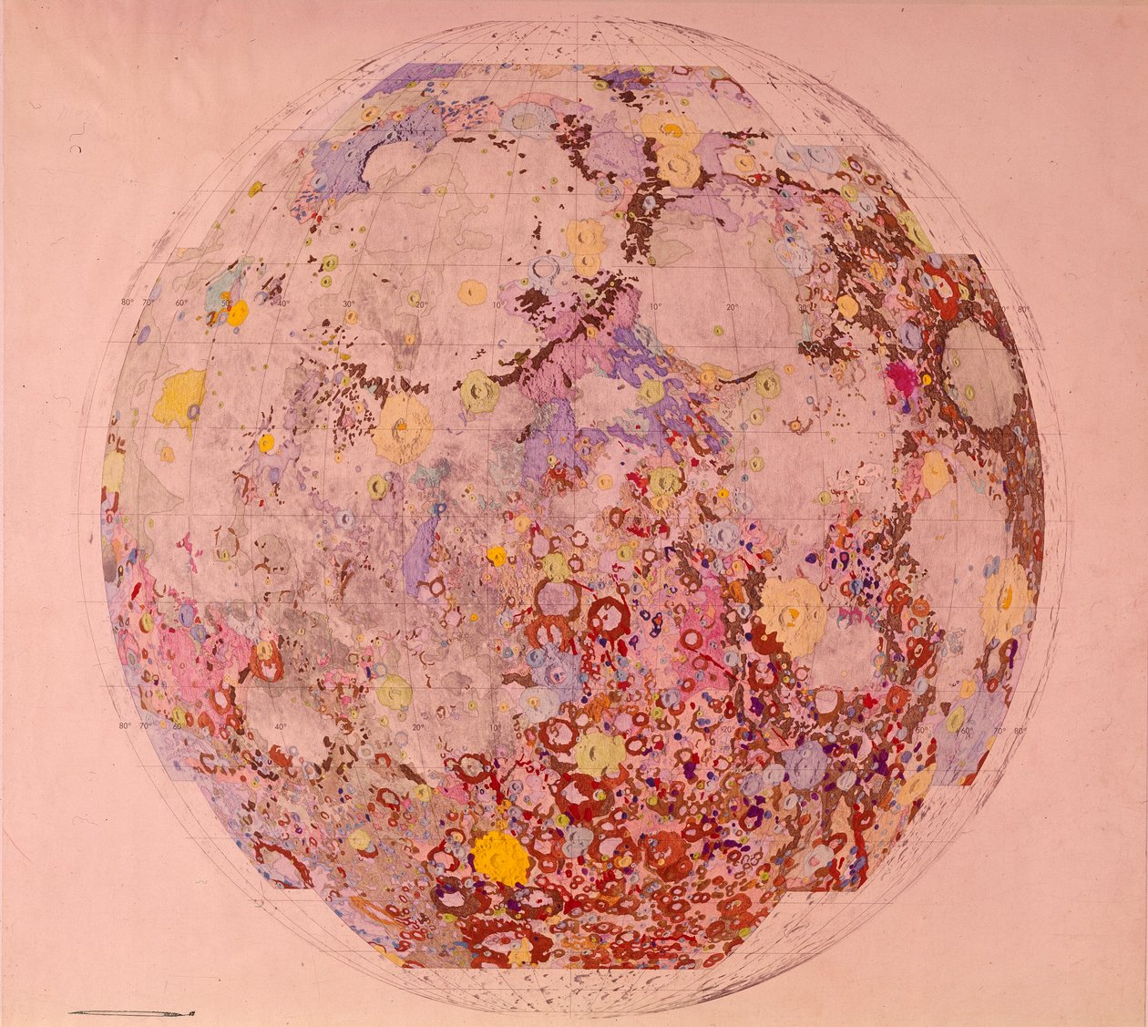 Geologisk kart over månen, 1967 av Unbekannt
