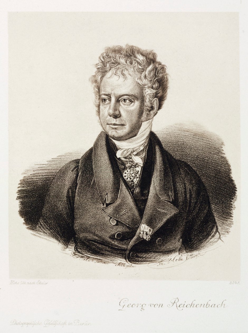 Georg von Reichenbach, tysk ingeniør og instrumentmaker, ca 1820 av Unbekannt