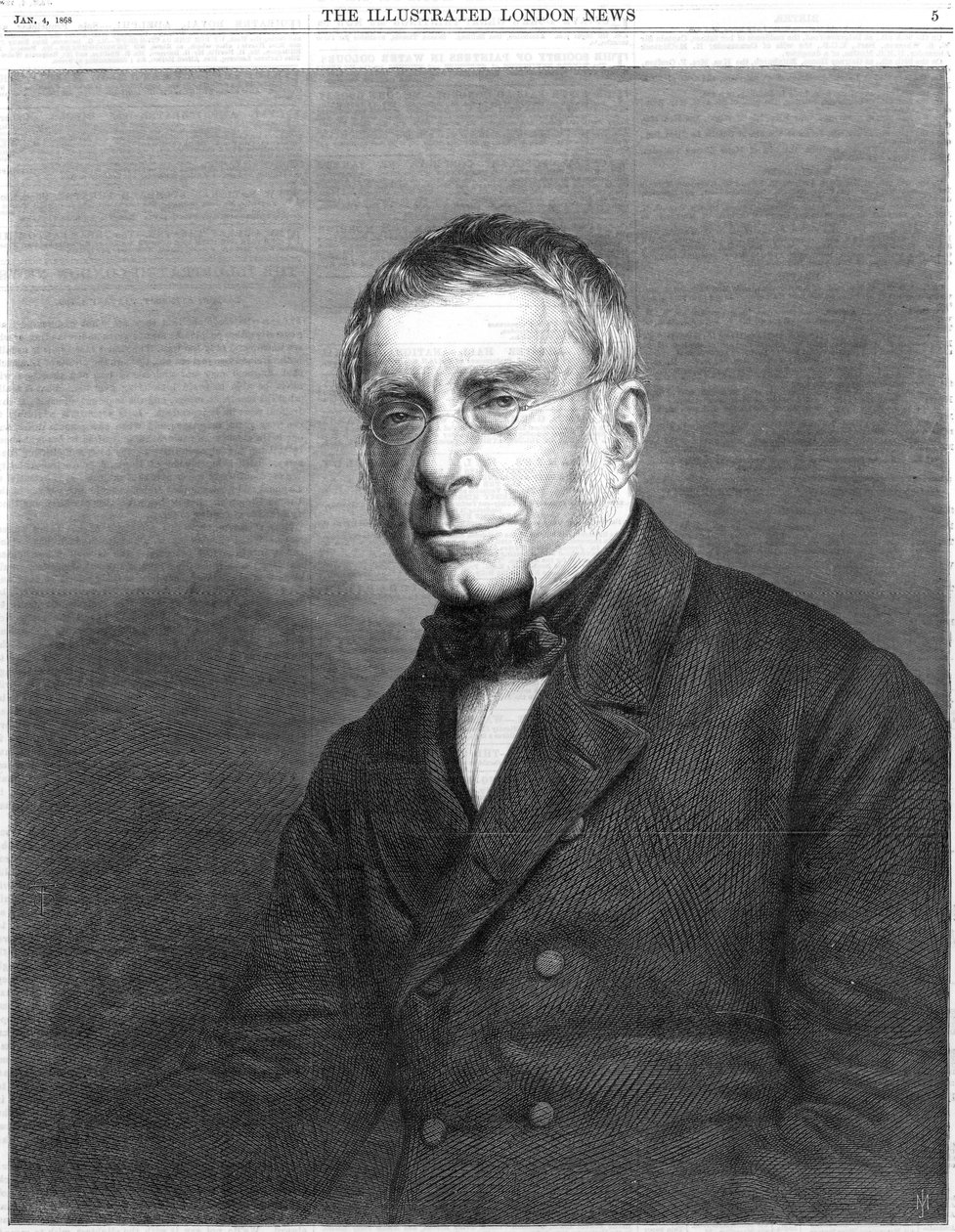 George Biddell Airy , engelsk astronom og geofysiker, 1868 av Unbekannt
