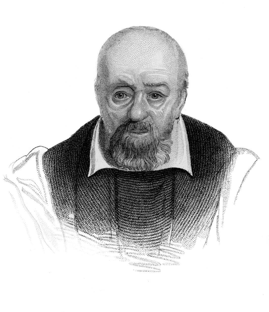George Buchanan , skotsk historiker og humanistforsker fra 1500-tallet, ca 1850 av Unbekannt