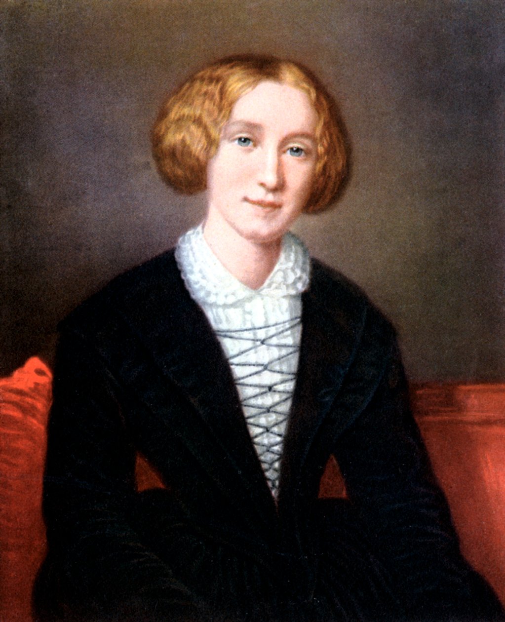George Eliot som ung kvinne, c1840 av Unbekannt