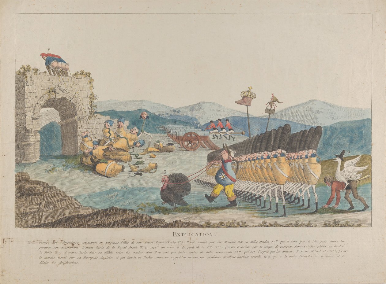 George III ledet en hær av kanner, 1794. av Unbekannt