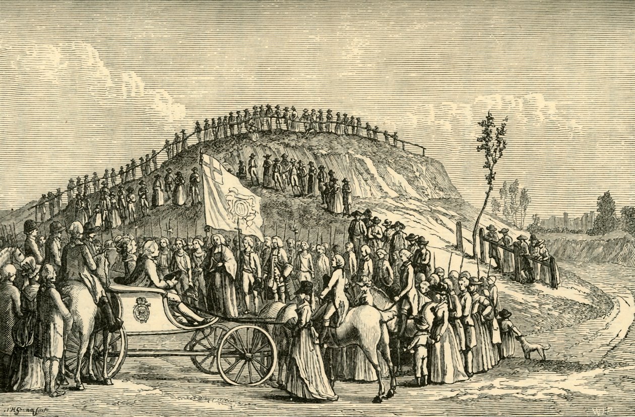 George III og dronning Charlotte ved Eton Montem, 1778, 1911. av Unbekannt