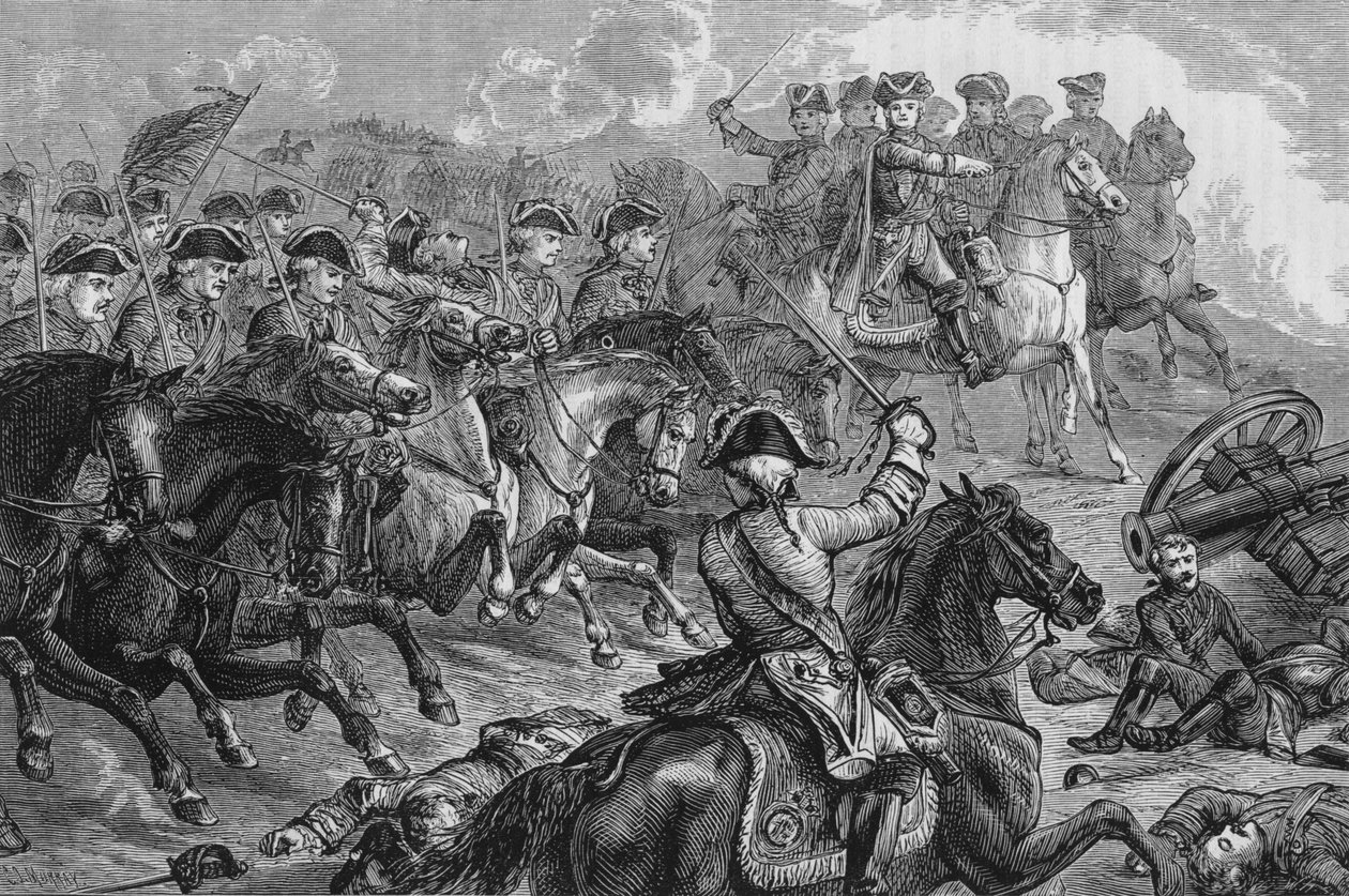 Georg II. På Dettingen, 27. juni 1743, c1880 av Unbekannt