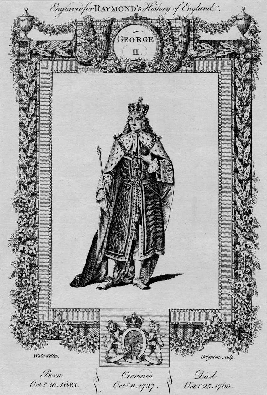 Georg II, ca 1787 av Unbekannt