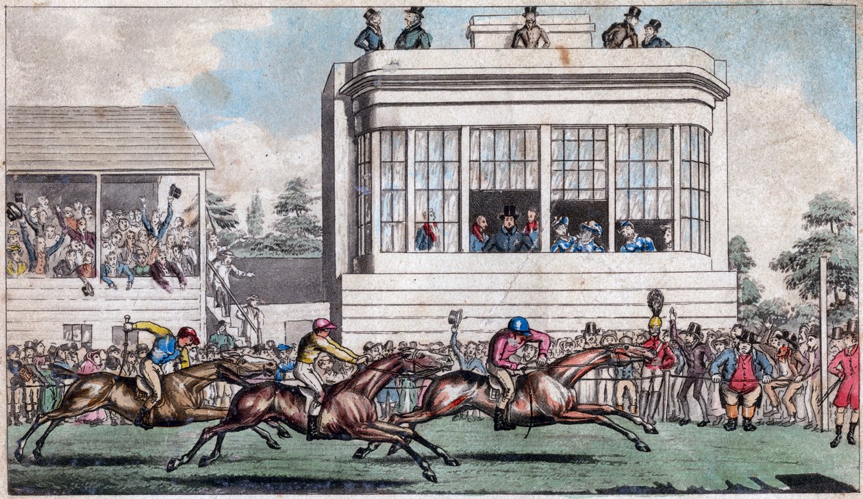 George IV og hertugen av York, The Royal Stand, Ascot, tidlig på 1800-tallet av Unbekannt
