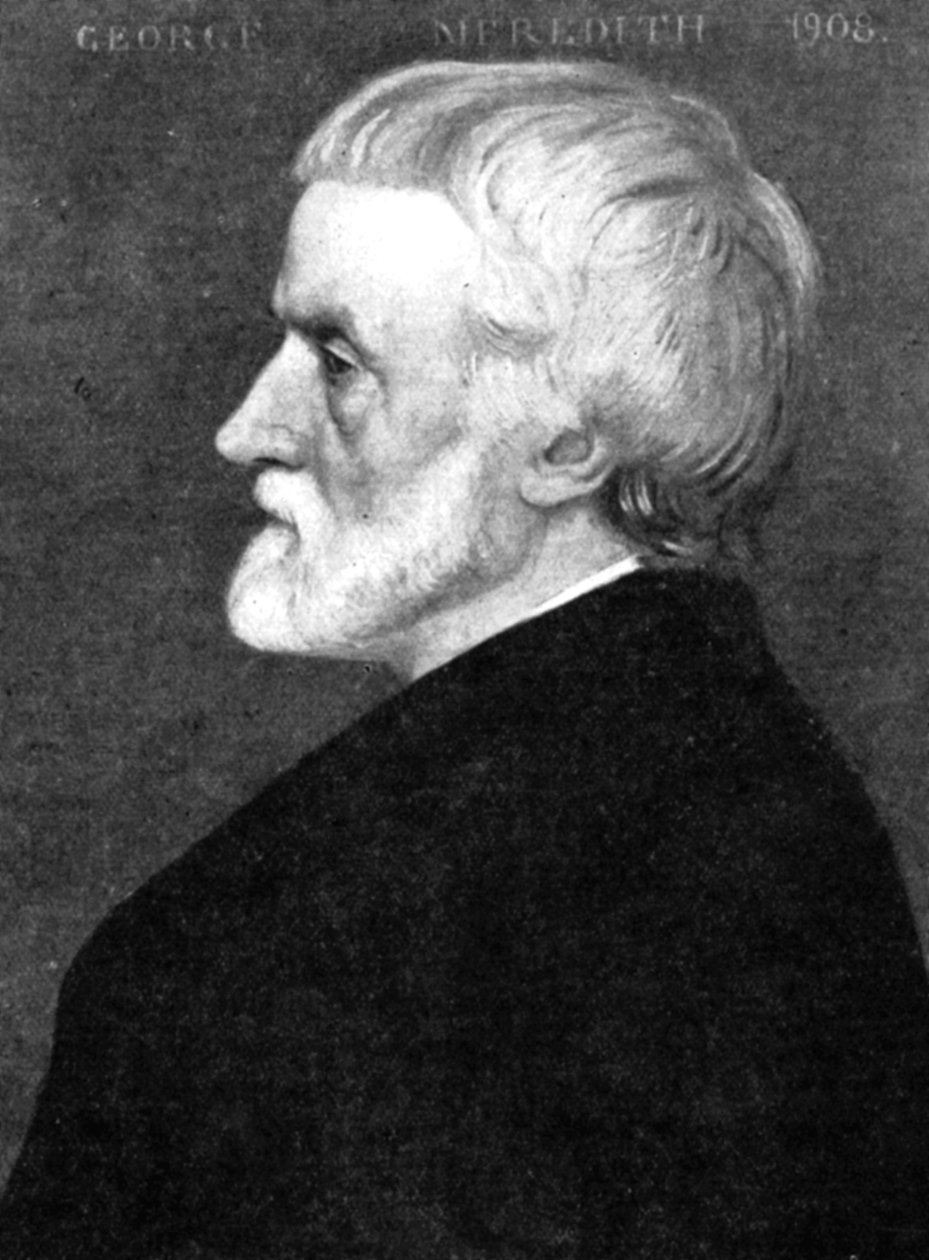 George Meredith 1828-1909, engelsk romanforfatter og poet, tidlig på 1900-tallet av Unbekannt