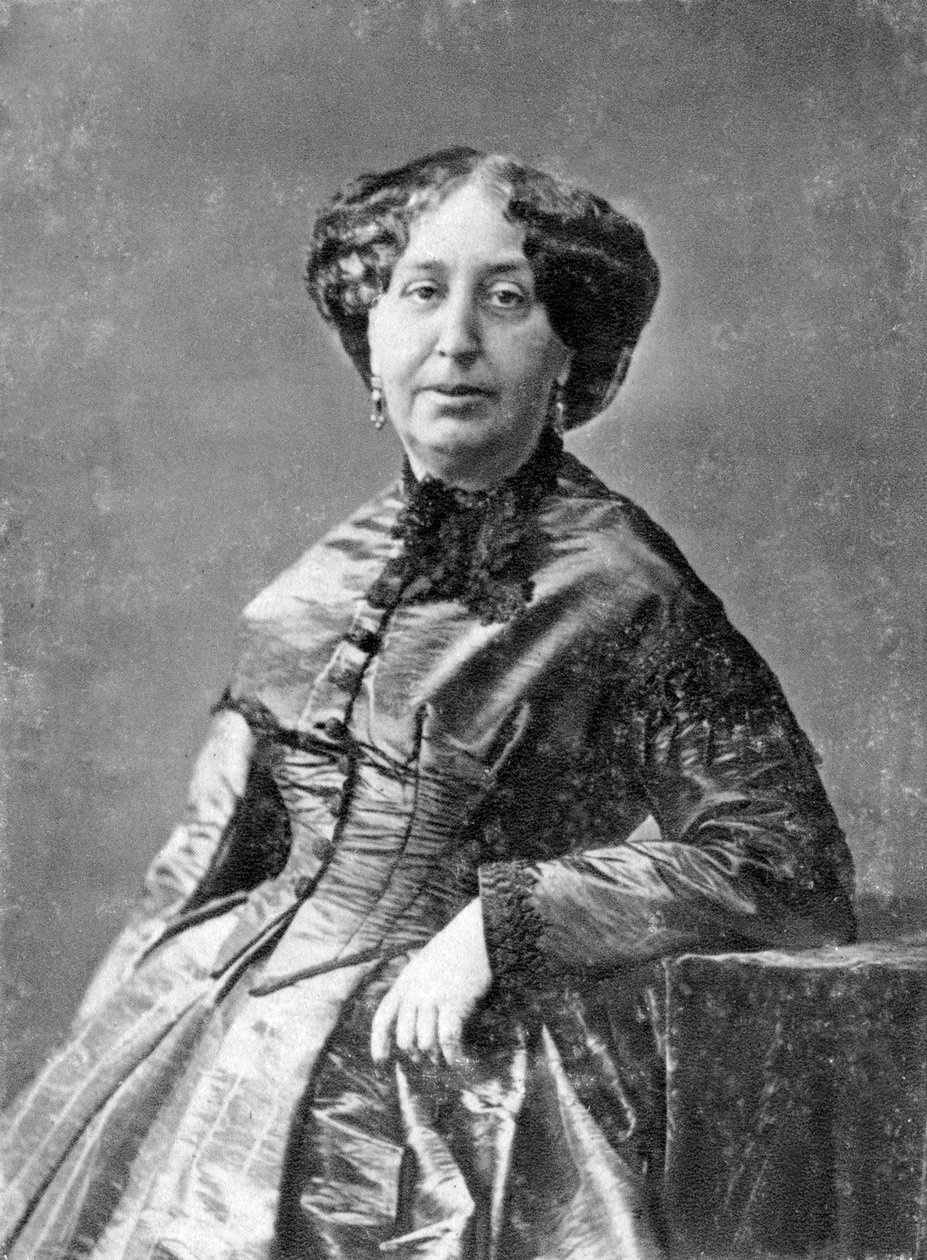 George Sand , fransk romanforfatter og tidlig feminist, c1845-1876 av Unbekannt