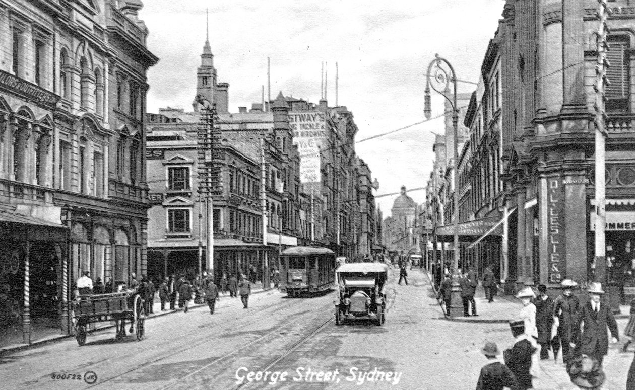 George Street, Sydney, Australia, ca 1900-tallet av Unbekannt