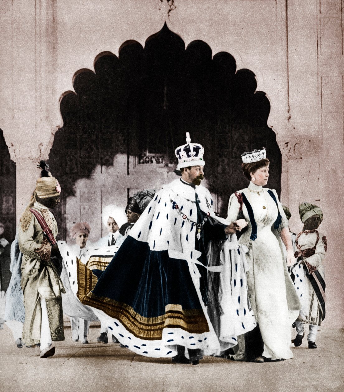 George V og Queen Mary i Delhi, India, 1911, 1935. av Unbekannt