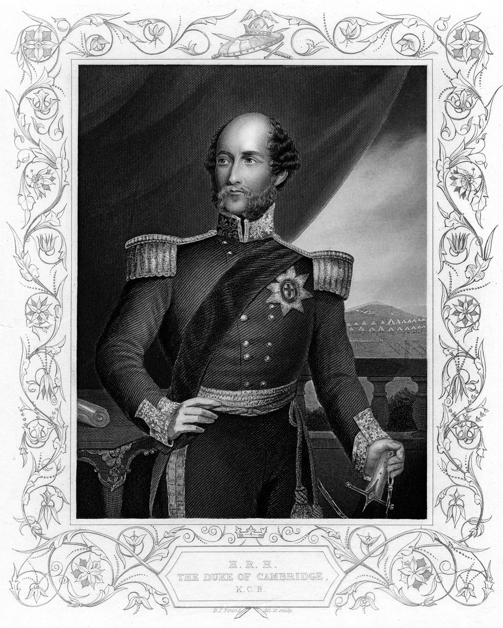 George William Frederick Charles, andre hertug av Cambridge, britisk soldat, c1856 av Unbekannt