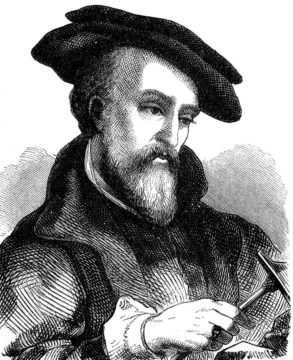 Georgius Agricola 1494-1555, tysk lege, mineralog og metallurg, 1881 av Unbekannt