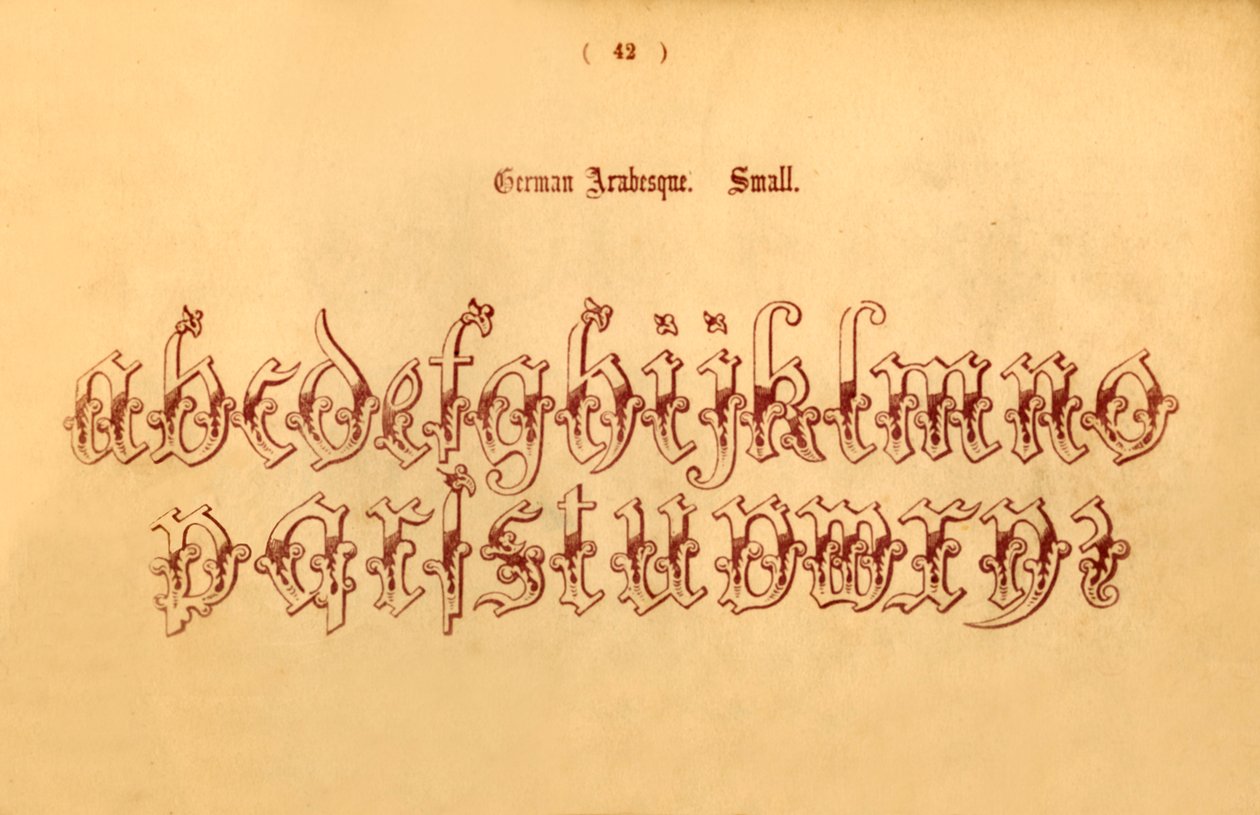 tysk arabesk. Liten, 1862 av Unbekannt