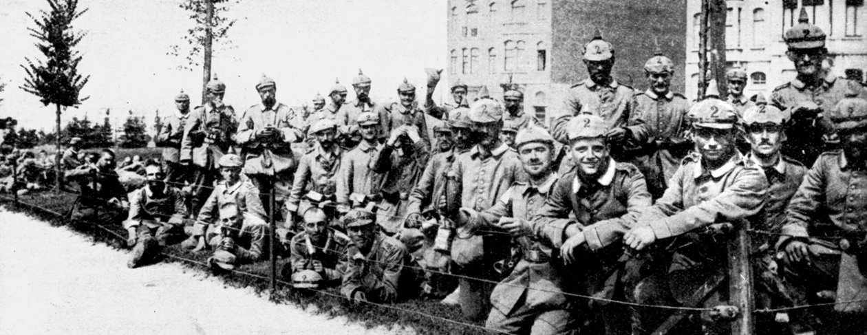Den tyske keisergarden i Brussel, første verdenskrig, 1914 av Unbekannt