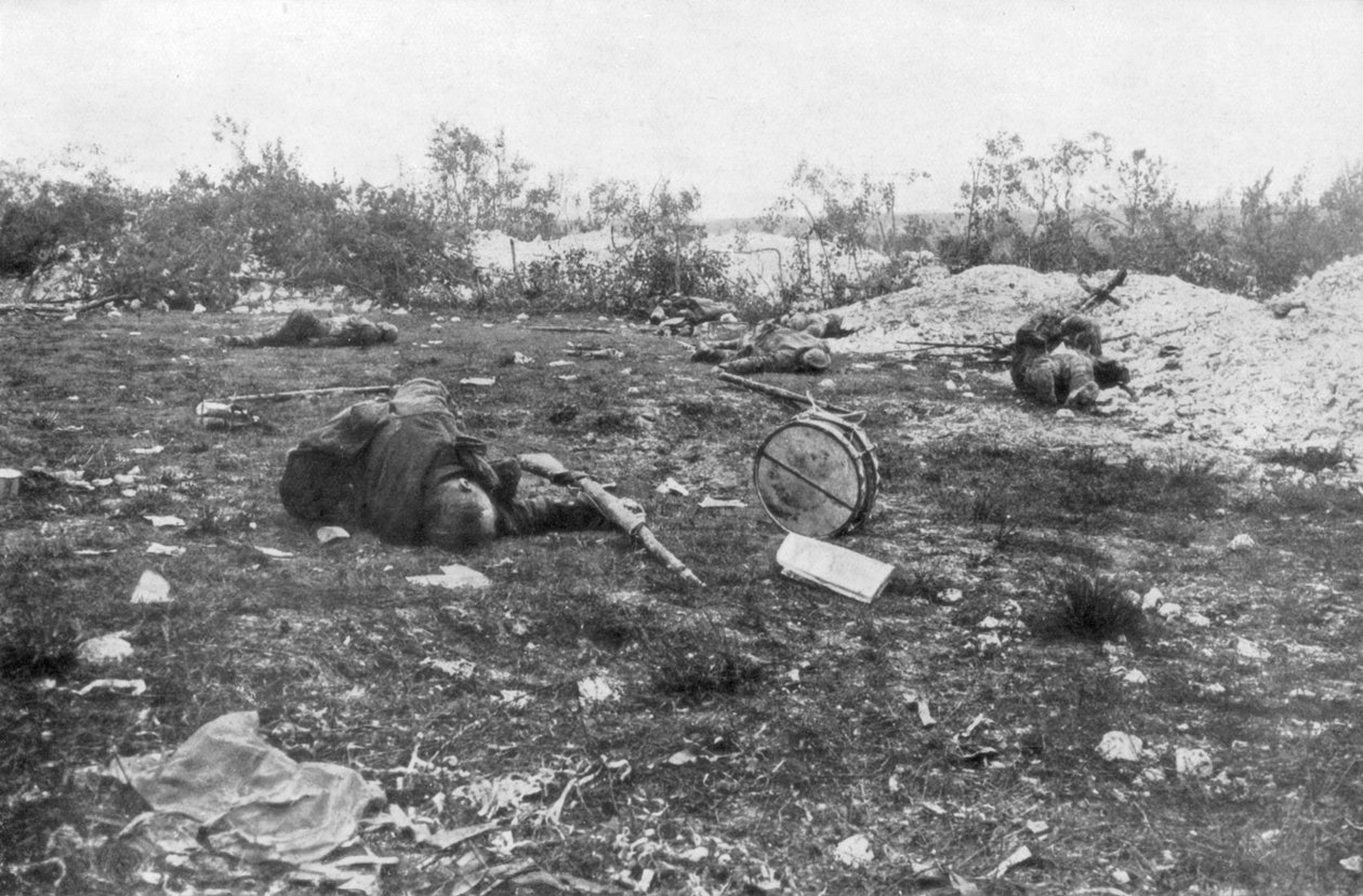Tyske døde, andre slaget ved Champagne, Frankrike, 25. september - 6. november 1915 av Unbekannt