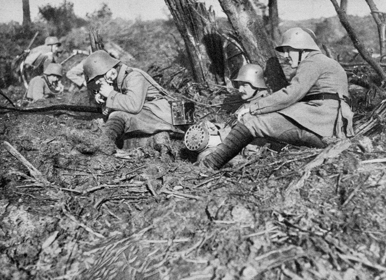 Tysk felttelefonist, Somme, Frankrike, første verdenskrig, 1916 av Unbekannt