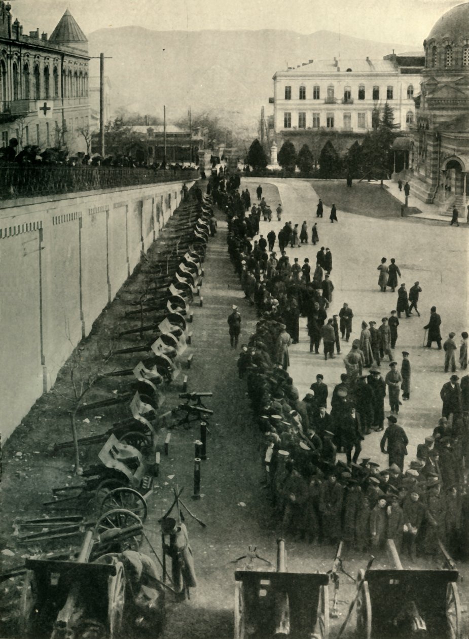 Tyske kanoner tatt til fange av den russiske hæren, første verdenskrig, c1915, c1920. av Unbekannt