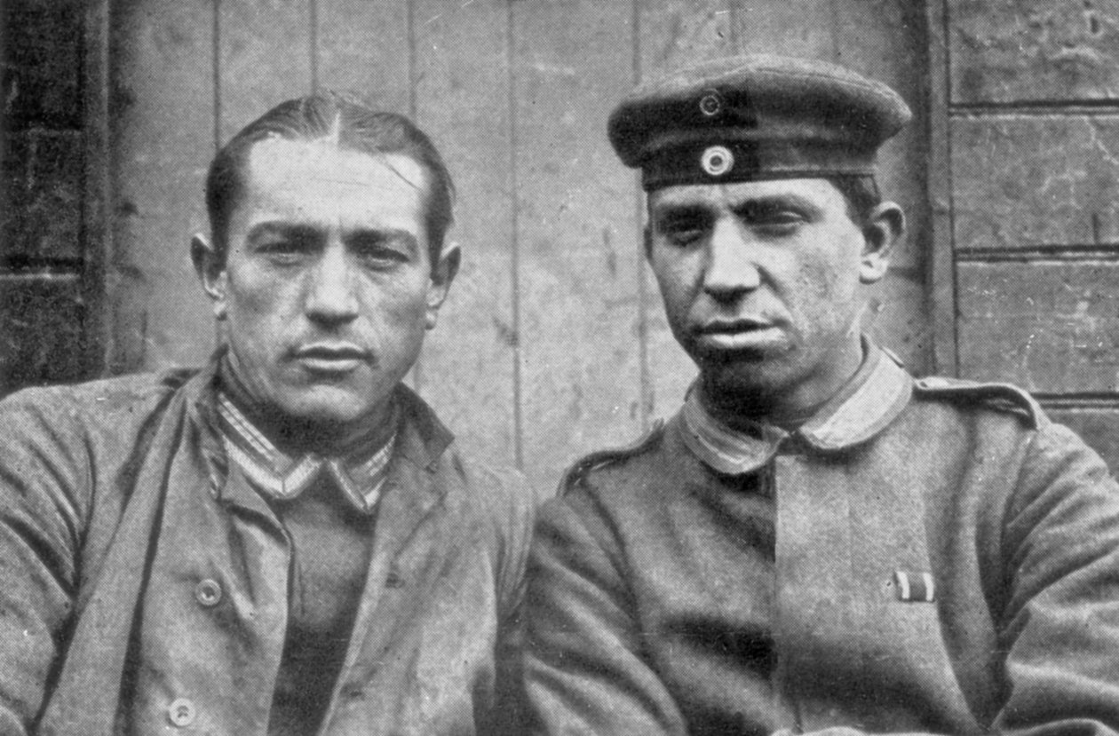 Tyske fanger tatt av kanadiske styrker, Vimy, Frankrike, første verdenskrig, 1917 av Unbekannt