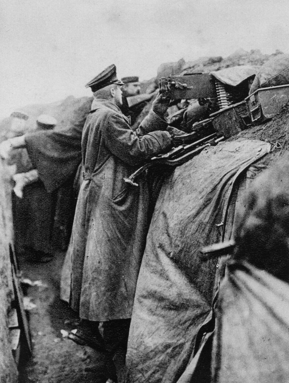 Tyske soldater i en skyttergrav, første verdenskrig, 1915 av Unbekannt