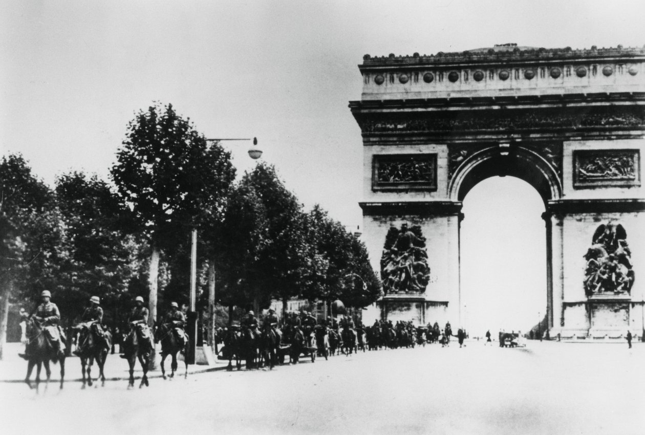 Tyske soldater marsjerte gjennom Paris, 14. juni 1940 av Unbekannt
