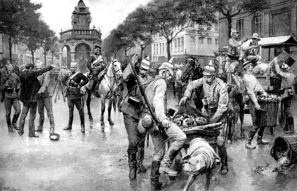 Tyske tropper okkuperte byen Liege i Belgia, første verdenskrig, 1914 av Unbekannt
