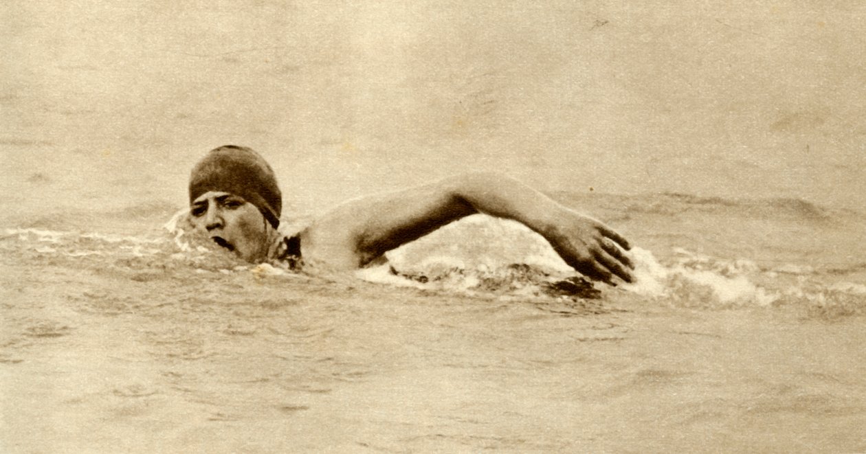 Gertrude Ederle, første kvinne som svømte kanalen, 1926, 1935. av Unbekannt